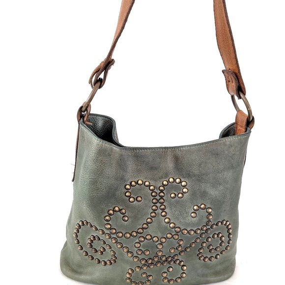 Two Bar West Bags Two Bar West Appointed Green Leather